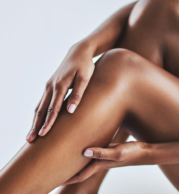 smooth hairless legs